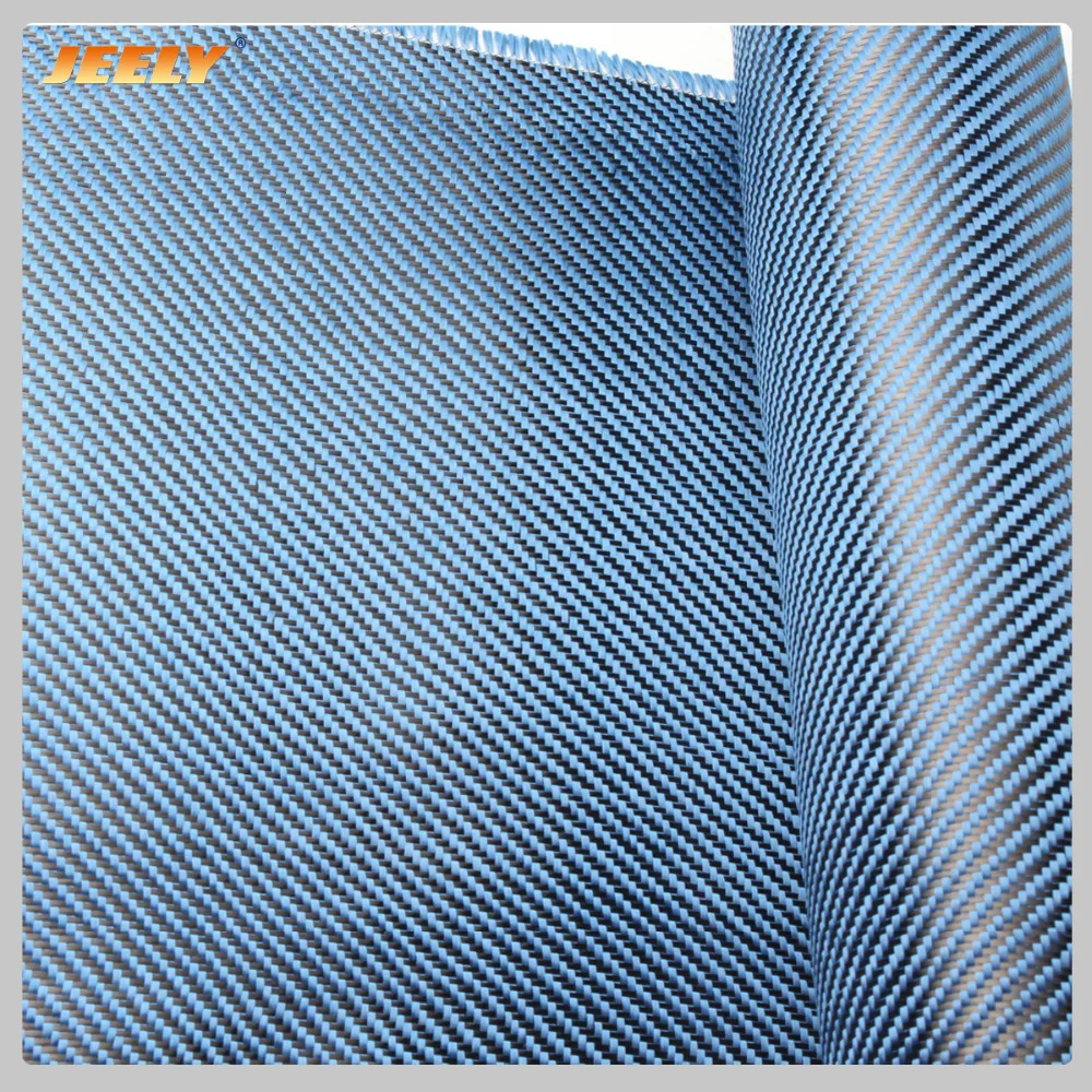 Jeely Carbon 3K Арамид 1670D искусственное волокно 195 г/м2 синий цвет ширина 1 м|fabric cloth tape|cloth