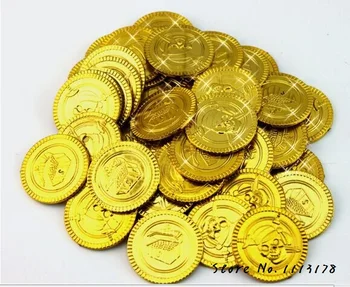 

GOLD COINS Pirate Party Treasure Plastic Loot Bag Toys Fillers Childrens Fun Birthday Party Golden Pirate Pinata Bulk