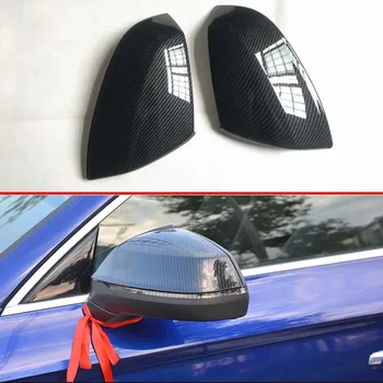 

For Audi Q5 FY 2018 2019 Decorate Accessories Carbon Fiber Style Door Side Mirror Cover Trim Rear View Cap Overlay Molding
