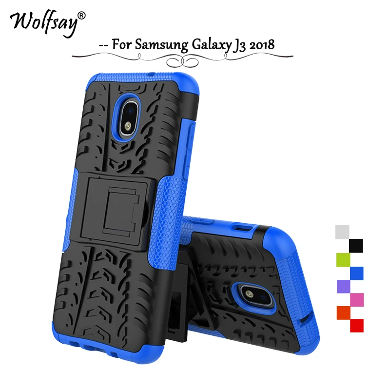 Чехол для Samsung Galaxy J3 2018 CaseTough Impact бронированный чехол телефона резиновые чехлы
