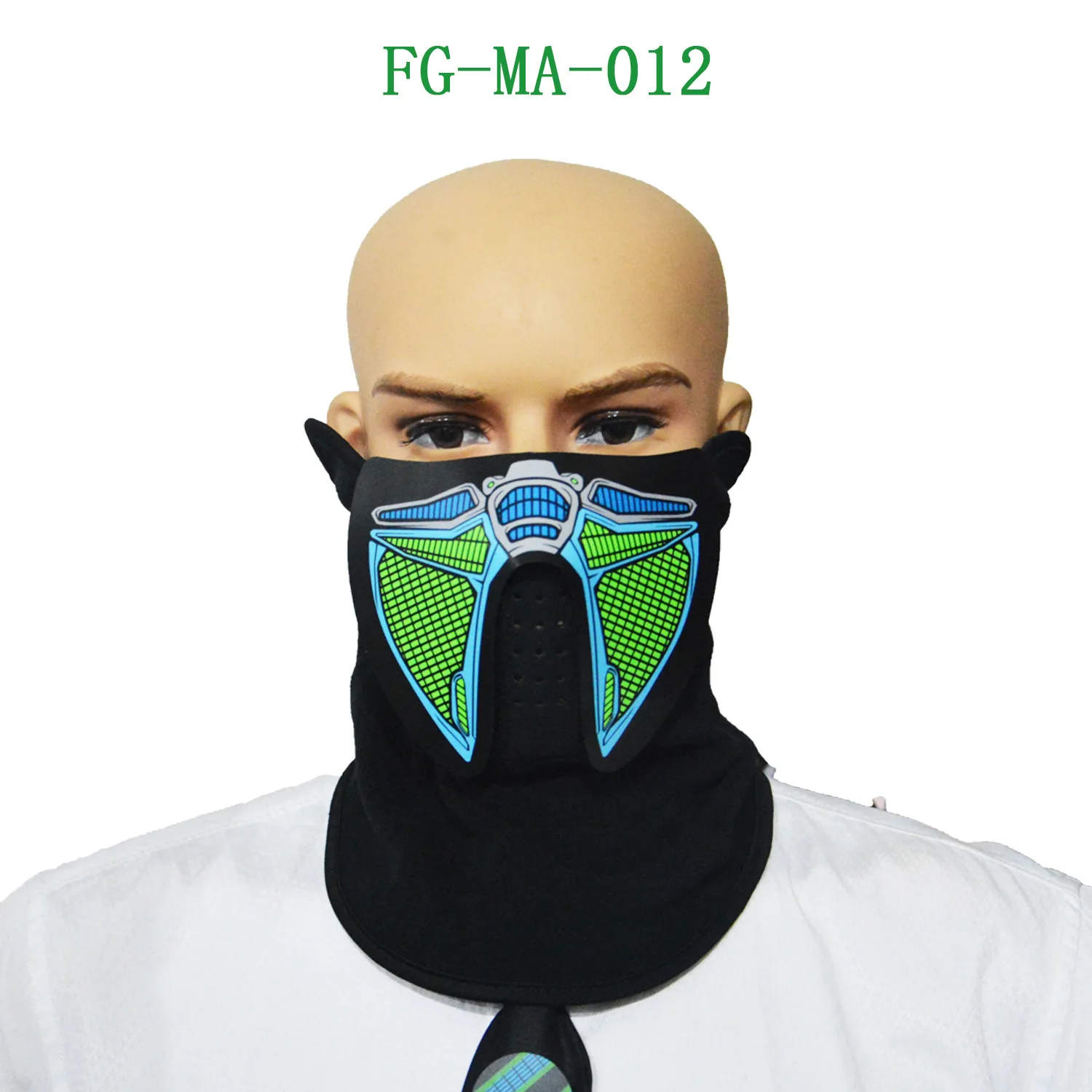 Voice activated light mask music mask voice activated EL light emitting