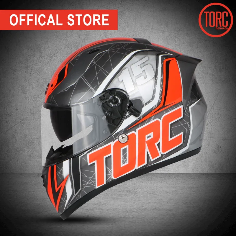 Мотоциклетный шлем TORC T128 Модный Профессиональный винтажный на все лицо с