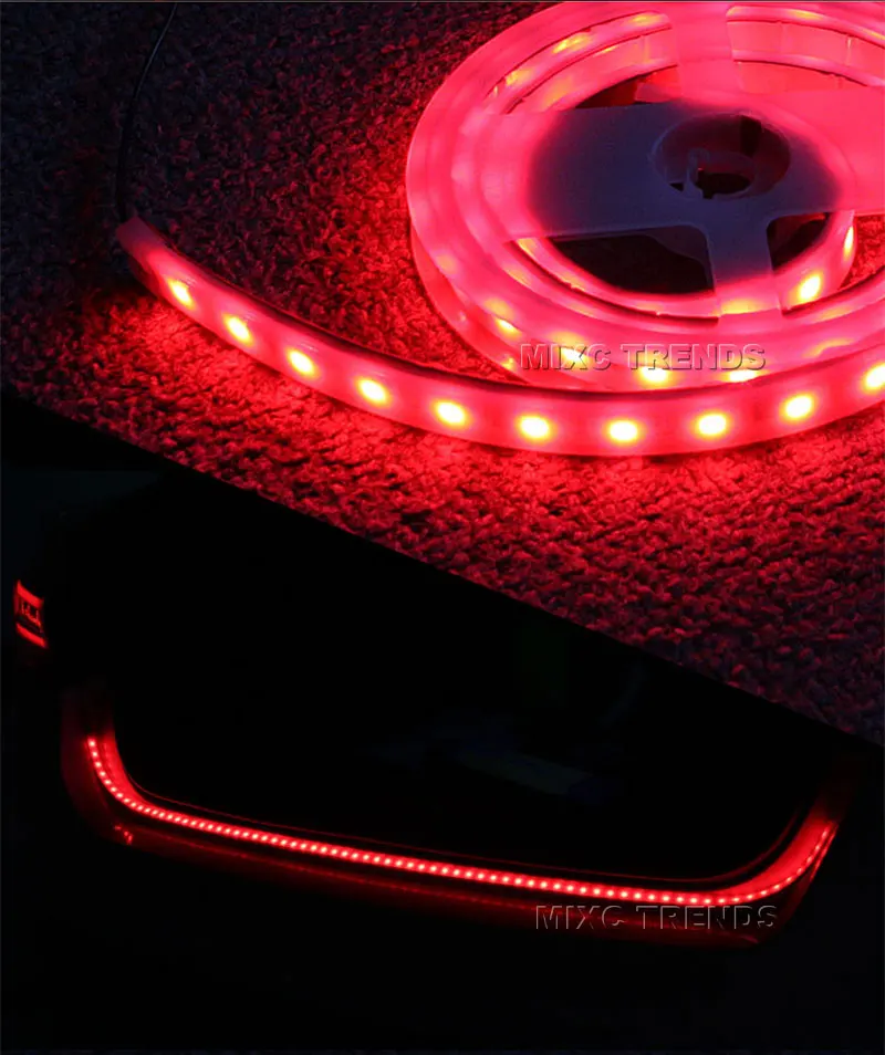 Стайлинга автомобилей поворотов Янтарный потока Светодиодные полосы багажника фонарь Ice Blue LED DRL дневного света красный стоп для BMW