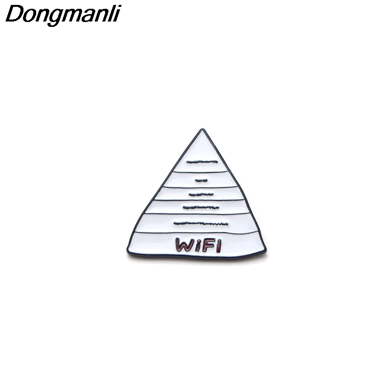 

P2774 Dongmanli WiFi Enamel Pins and Brooches for Women Men Lapel pin backpack bags badge kids Gifts