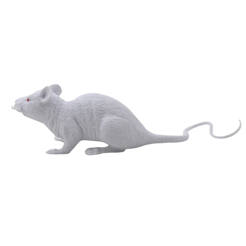 Лидер продаж ПВХ пластик Рождество шутка Высокое качество Поддельные реалистичные мышь пропеллер модели Хэллоуин подарок игрушки Вечерние - Цвет: white