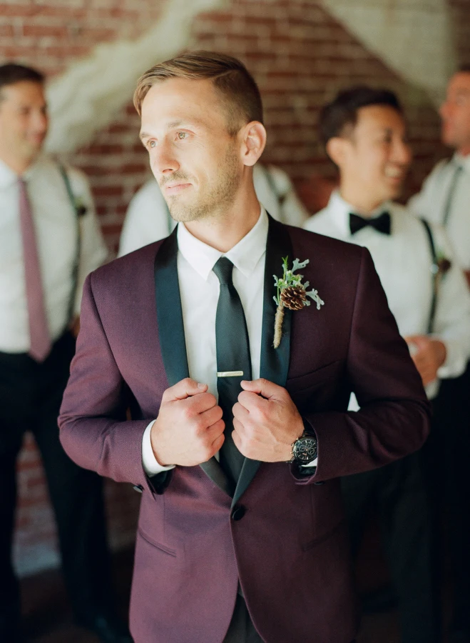 

Wine Red Homens blazer Men's Terno Slim Fit Blaser Masculino Wedding Suits for Men Costume Homme Mariage 2017 (jacket+pants)