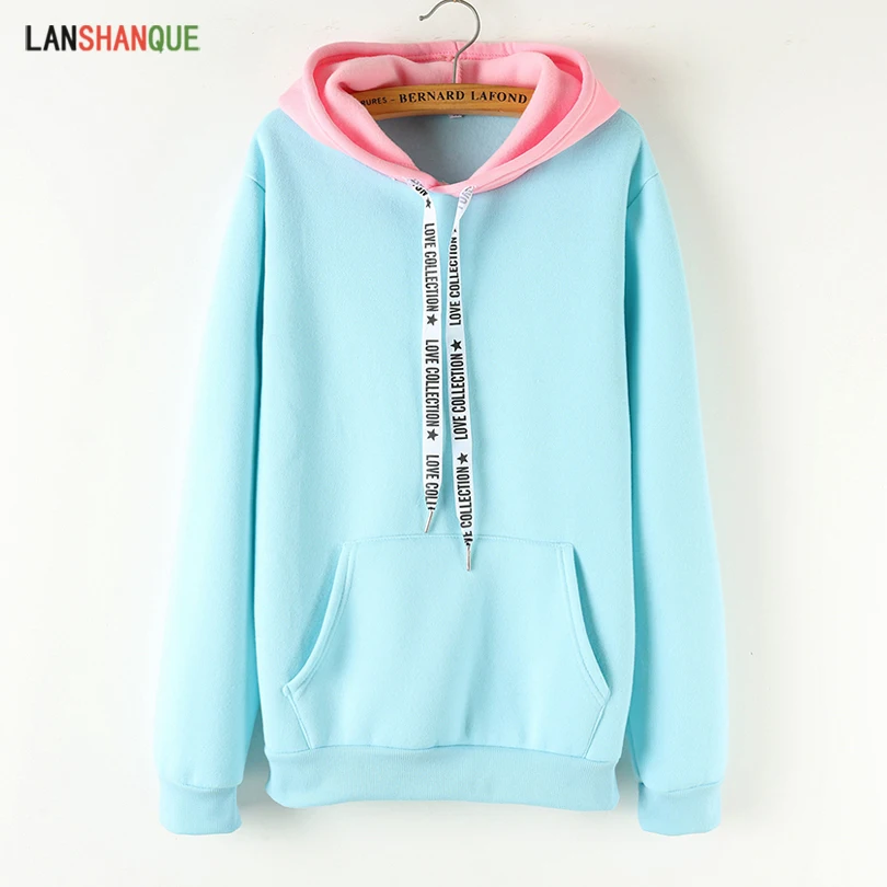 

2019 Women's Winter New Solid Color Casual Top Hoodies Sweatshirts Sleeve Long Sleeve Sweatshirt Sportswear