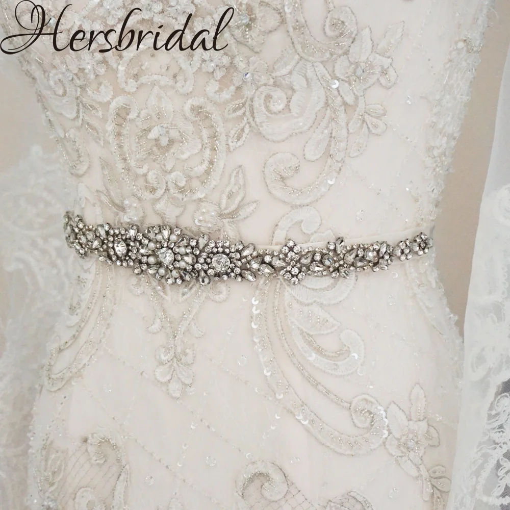 Luxury Crystal Bridal Belt Handmade Rhinestone And Pearls Wedding Sash Belt For Dresses Bridesmaid Accessories