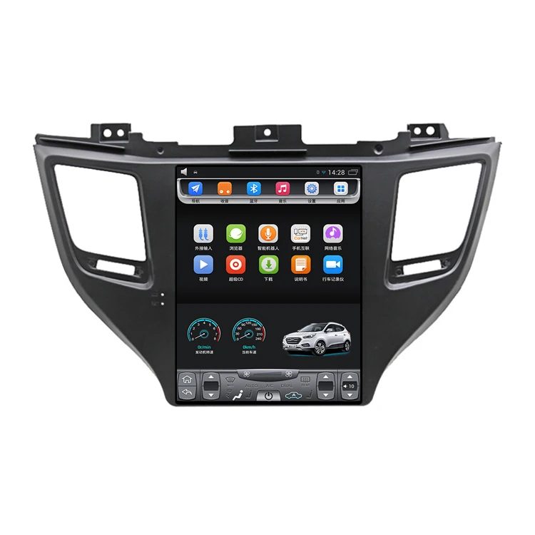 2015-2017 new Tucson ix35 10.4 inch Tesla Vertical touch Screen Android Car GPS Navigation multimedia Bluetooth Wifi