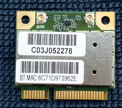 Мини карта AzureWave беспроводная Wi Fi Wlan + BT4.0 Mini PCI e 150 Мбит/с AR9485 AR3012 AR5B225 с поддержкой и