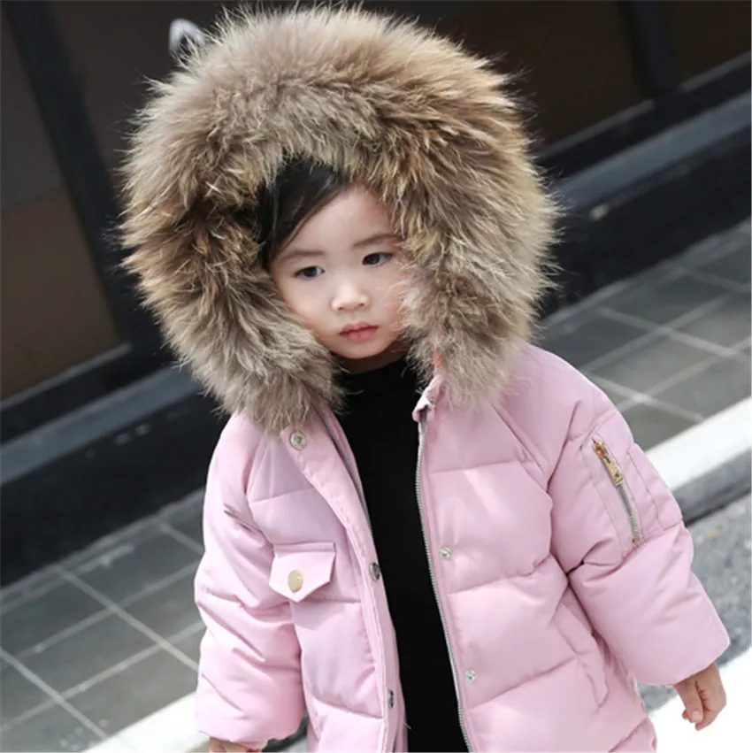 Fur Lining 50/60/65cm Winter Warm Real Raccoon Fur Trimming Collar For Kids Adult Coat Hooded Fashion Fur Collar