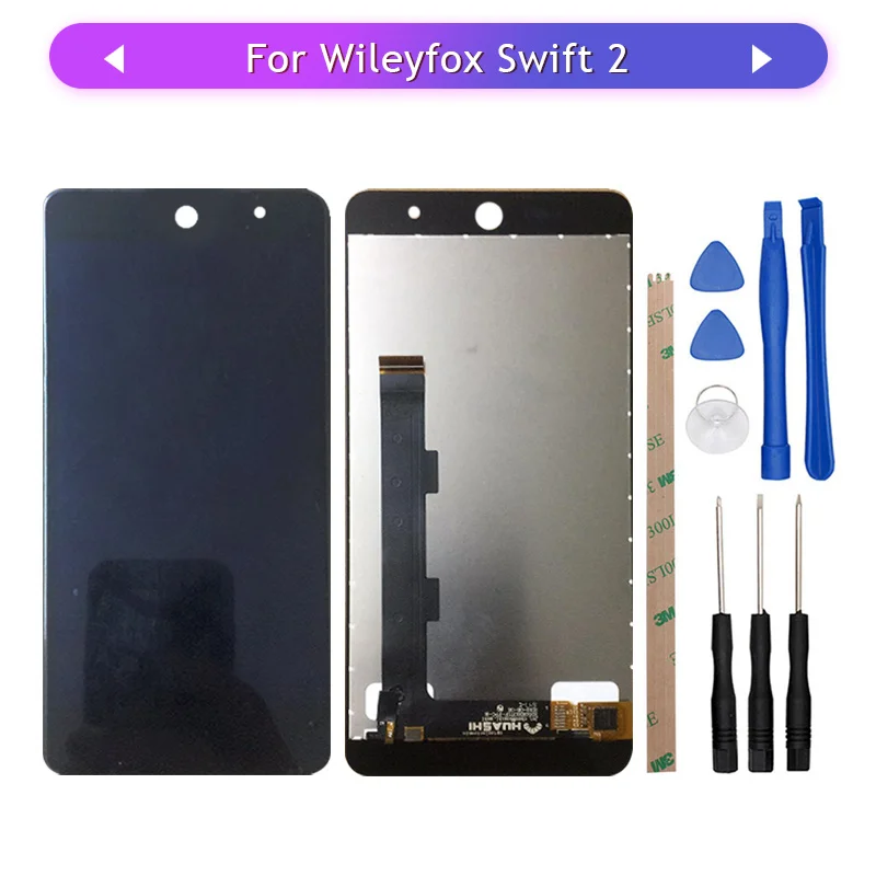 Сенсорный для Wileyfox Swift 2 ЖК-дисплей сенсорный экран сборка стеклянная панель дигитайзер сенсорный датчик для Wileyfox Swift2 Бесплатные инструменты