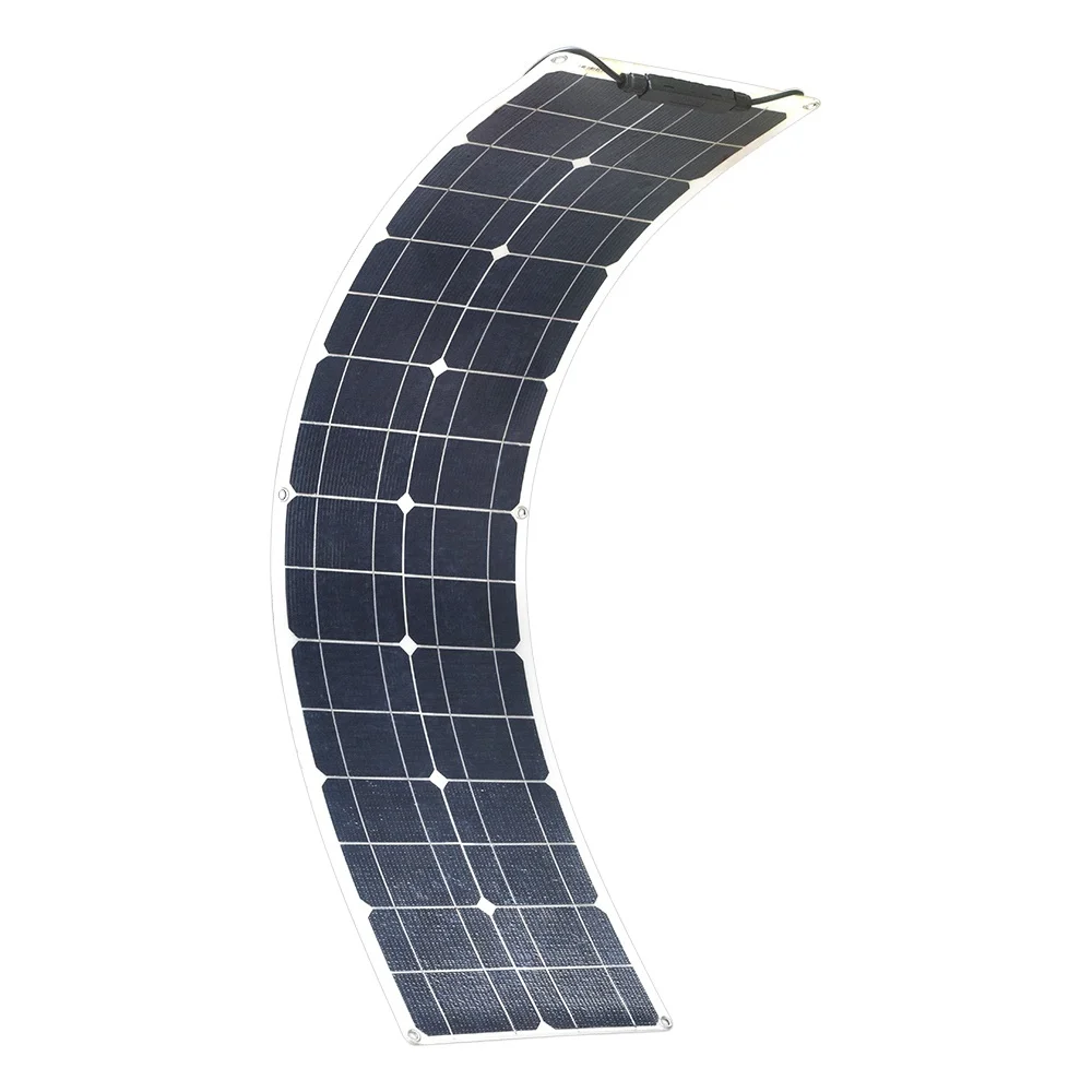 50 Вт 100 Вт гибкие монокристаллические солнечные панели комплект модуль зарядное устройство с MC4 кабельный зажим 12 В/24 В 10A/20 APWM контроллер
