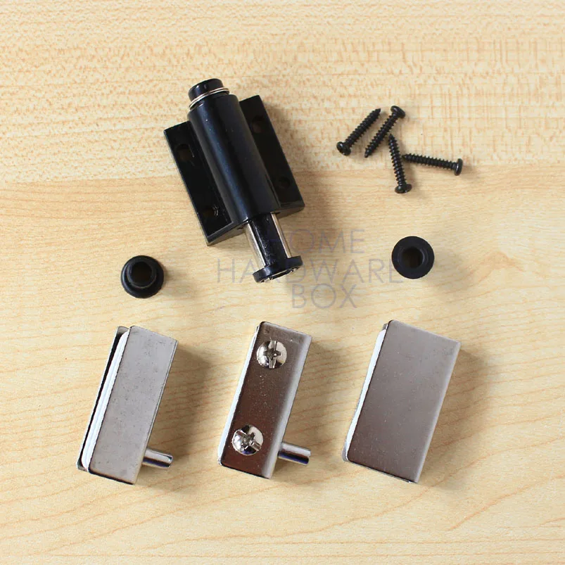 cupboard glass door catch set single latch press open