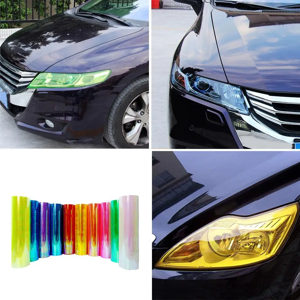 

Auto Car Vehicle Headlight Taillight Tint Change Color Film Sticker Decoration