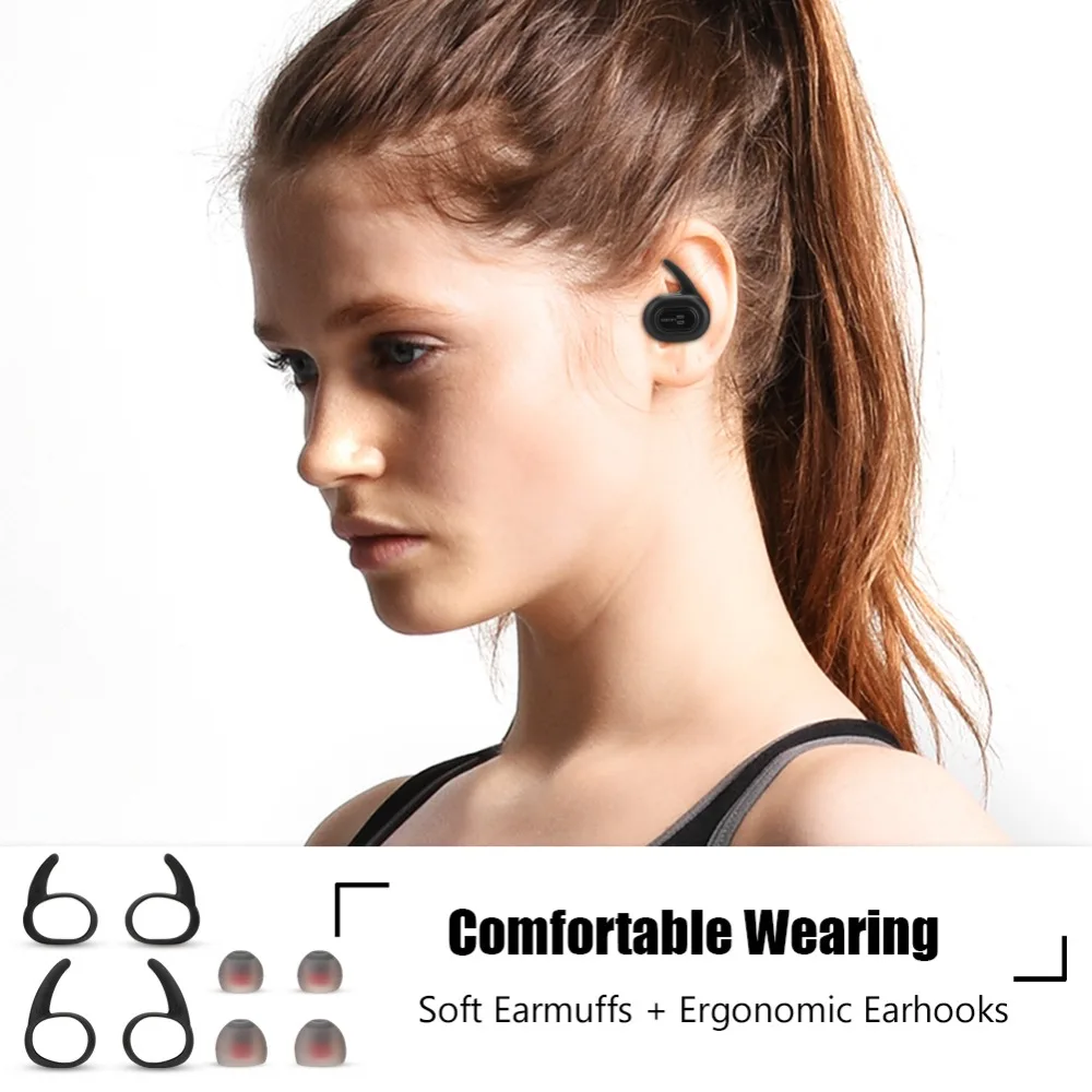 SOONHUA TWS беспроводные наушники V4.2 Bluetooth наушники IPX7 Водонепроницаемая гарнитура шумоподавление стерео спортивные наушники