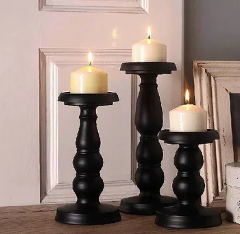

3PCS/set iron metal candle holder pillar candle stand candlestick for wedding home holiday decoration(H 15/23/32CM)