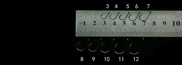 1000 шт. 10 размеров 3-12# ловля карпа Ассорти приманка заостренный крюк рыболовный крючок из углеродистой стали с коробкой