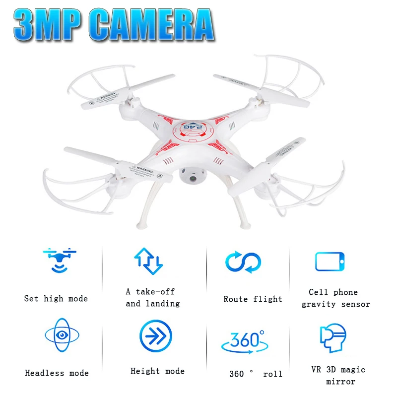 3MP Радиоуправляемый Дрон FPV Мультикоптер мини Drone с Камера 2.4 г 6 оси вертолет дроны