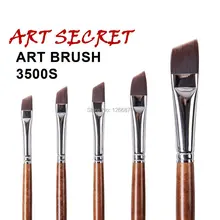 3500S Высокое качество Корея импорт синтетических волос латунь наконечник Длинная Деревянная Ручка Акварельная акриловая художественная кисть