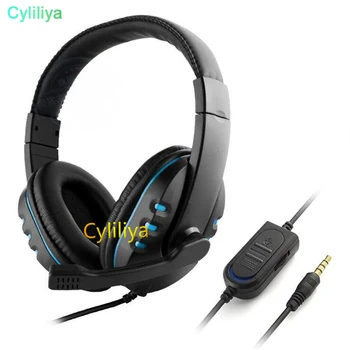 

200pcs Wired 3.5mm gaming Headset Headphone Earphone Music Microphone For PS4 XBOX-ONE Game PC Chat fone de ouvido Headphones