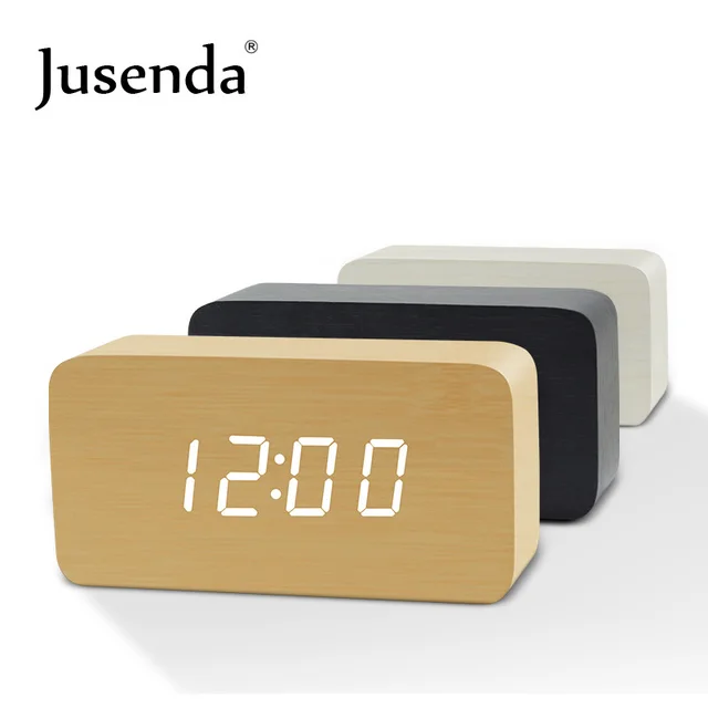 Cube Wooden Clock Voice Control Digital Alarm Radio Led Light Cube Wooden Clock Voice Control Digital Alarm Radio Led Light Electronic Table Watch Nixie