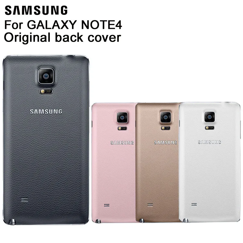 

Samsung Original Battery Rear Case For Galaxy Note4 N9100 N910H Note 4 Phone Battery Backshell Cover Cases Back Battery Cover