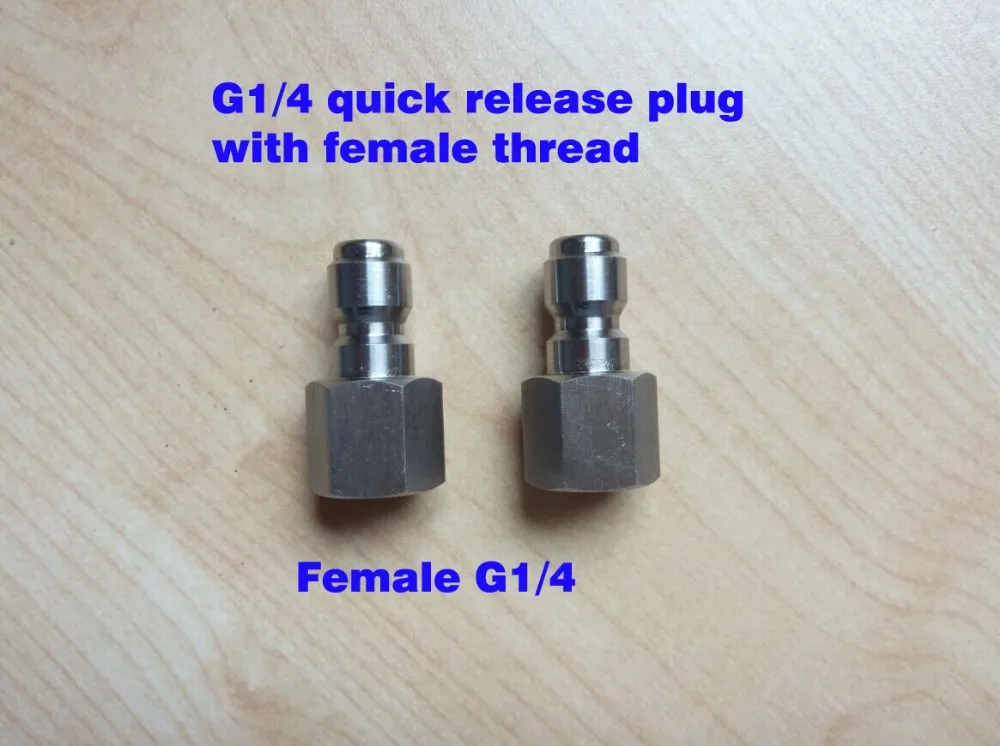 50 шт./лот нержавеющая сталь G1/4 Quick Release Подключите адаптер с внутренней резьбой для автомойщик пистолет шланг