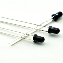 100 шт. светодиодный 3 мм 940nm ИК инфракрасный прием диод круглая трубка черный свет приемник лампы 5 мм светодиодный ИК/PT/pd-диоды