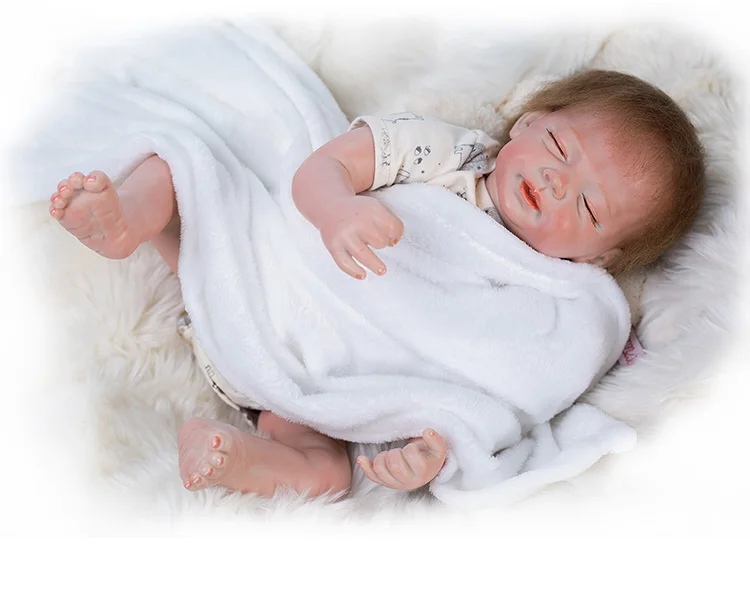 48CM Lifelike Baby Dolls Toys Silicone cotton Body Bebe Reborn boy New Born American Girl Real Baby Fashion Dolls juguetes LOL