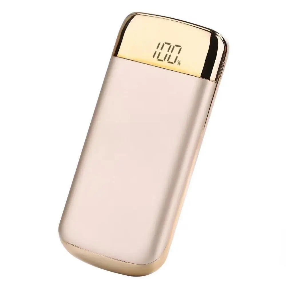 18650 батарея USB 20000 мАч Быстрая зарядка двойной мобильный телефон банк питания Внешнее портативное зарядное устройство Банк питания - Цвет: Gold