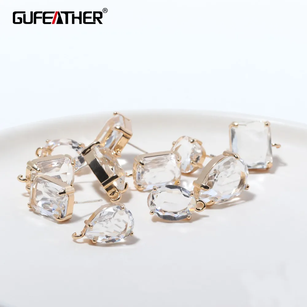 Аксессуары для ювелирных изделий GUFEATHER M337 подвески прозрачное стекло серьги
