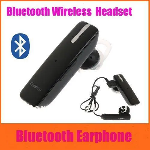 High quality Black Color Mini Cell Phone Wireless Bluetooth Headset Earphone Handsfree US Plug +Wired &amp Free gift | Электроника