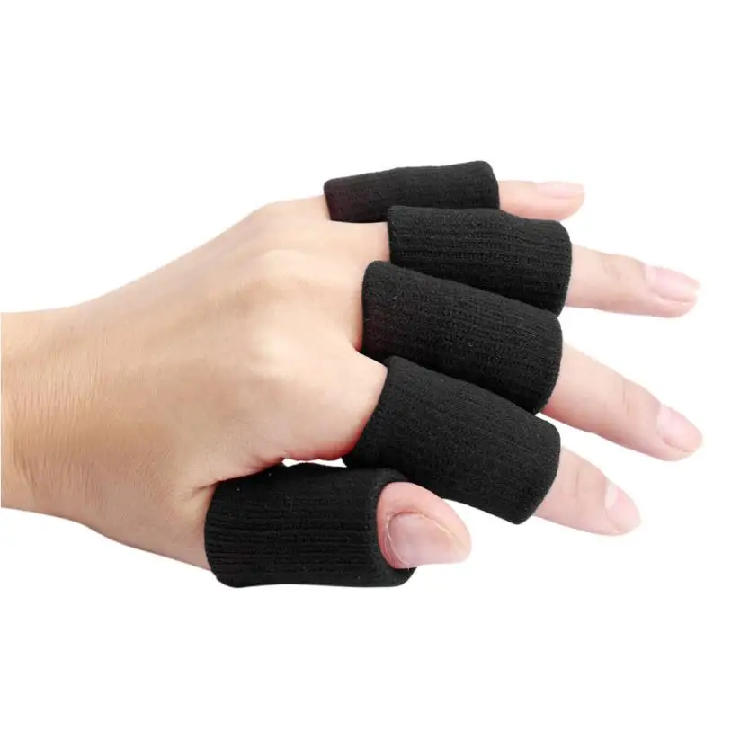 

4 Coolor Optional 10pcs Stretch Elastic Basketball Finger Guard Support Wraps Finger Stall Sleeve Protector Protective Gear#FC34