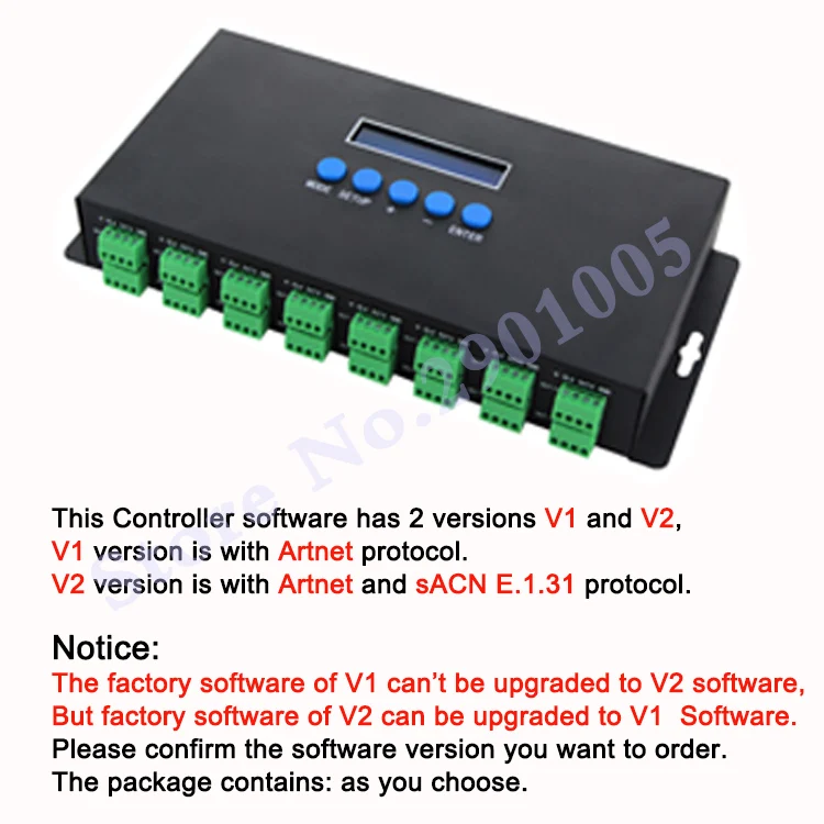 Artnet Ethernet в SPI/DMX пиксель светодиодный контроллер BC-216 DC5V-24V 3Ax16CH Поддержка Artnet/Artnet и sACN E.1.31 протокол