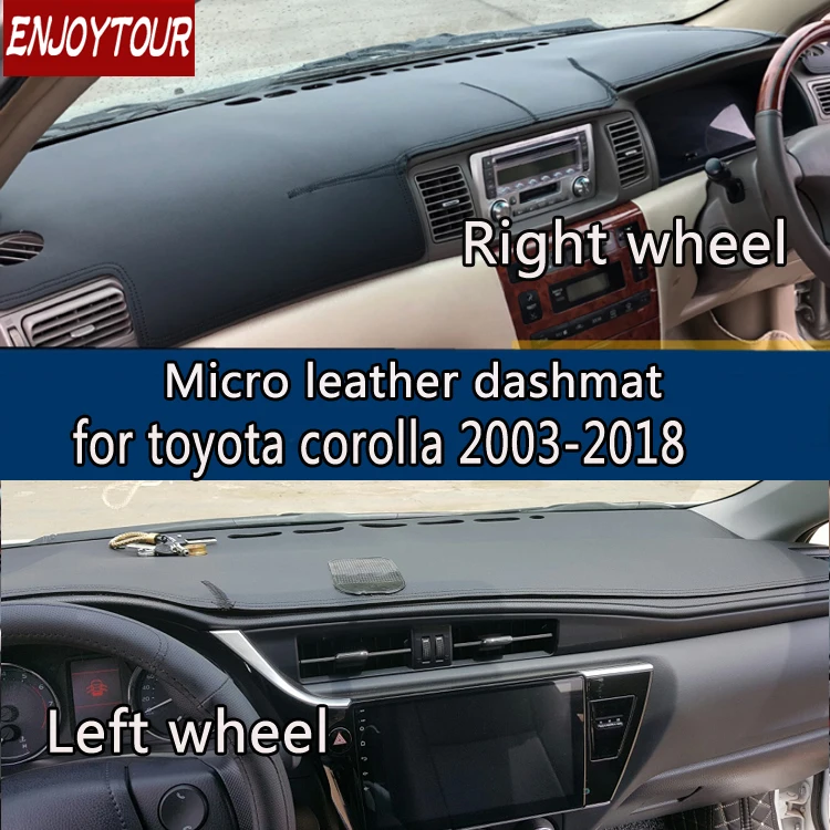 Кожаный коврик для приборной панели toyota corolla axio altis 2003 2018 защиты от солнечного