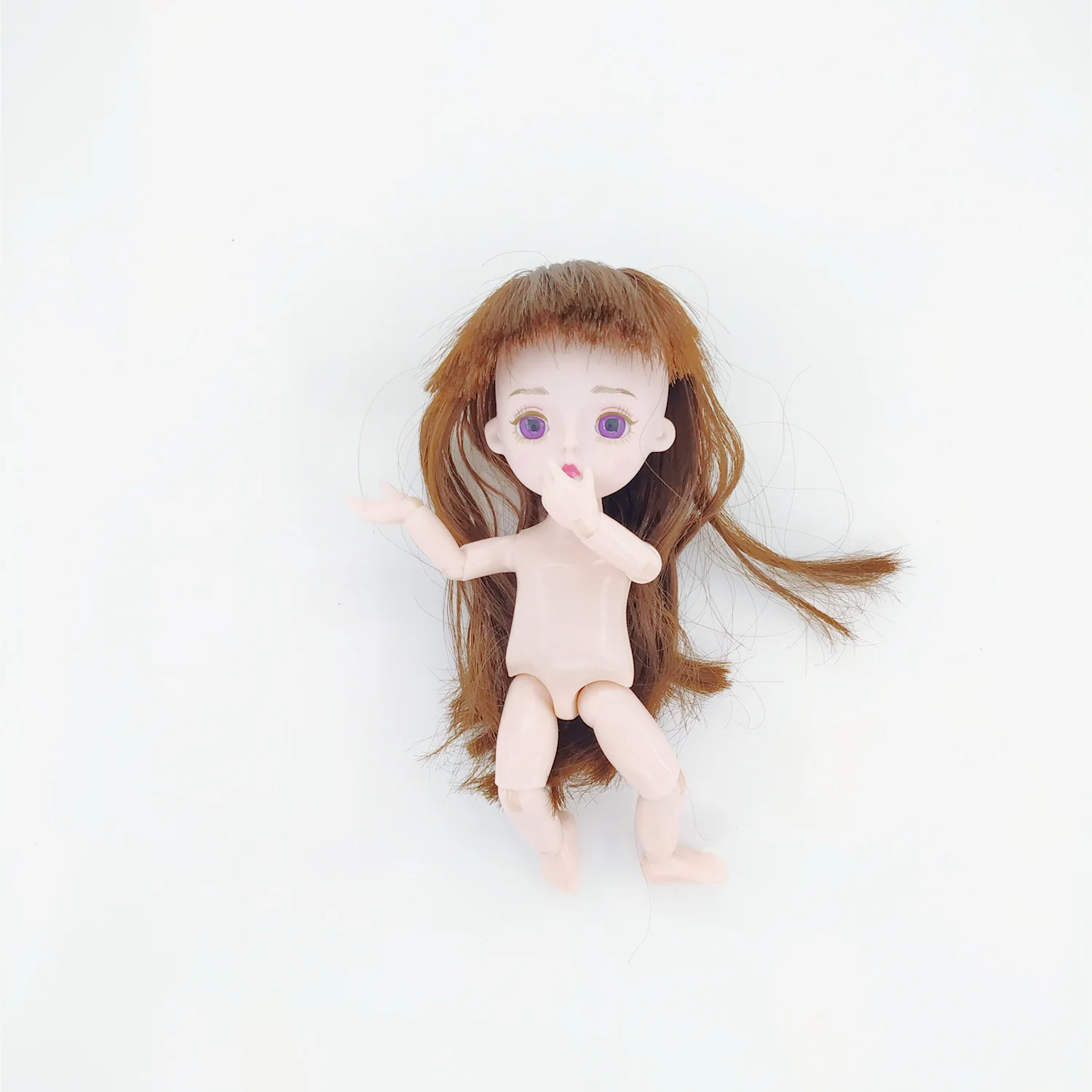 15,5 см BJD куклы 1/12 милые мини 13 суставов принцесса куклы одеваются Детские Dolsl игрушки Оригинальные девушки BJD куклы игрушки для детей Подарки - Цвет: Brown A