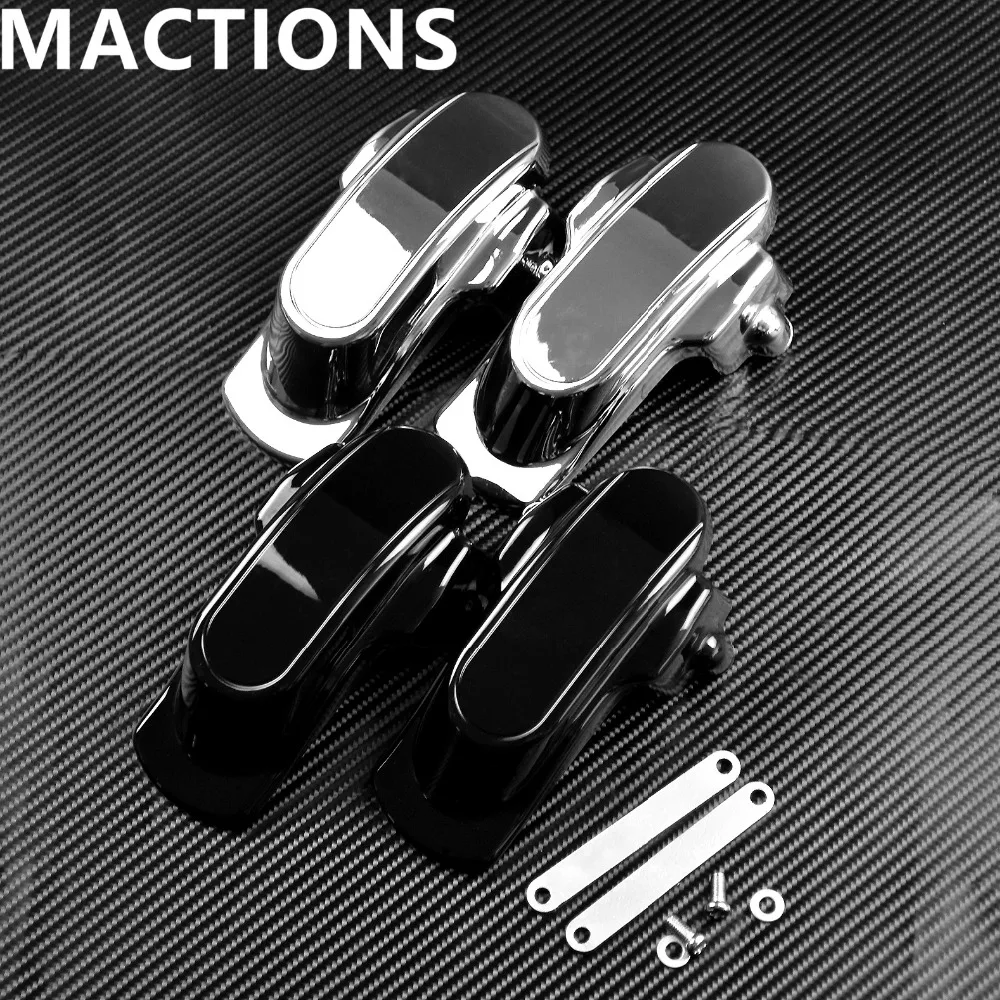 Black&Chrome Rear Frame Axle Covers Plastic For Harley Dyna Models FXD