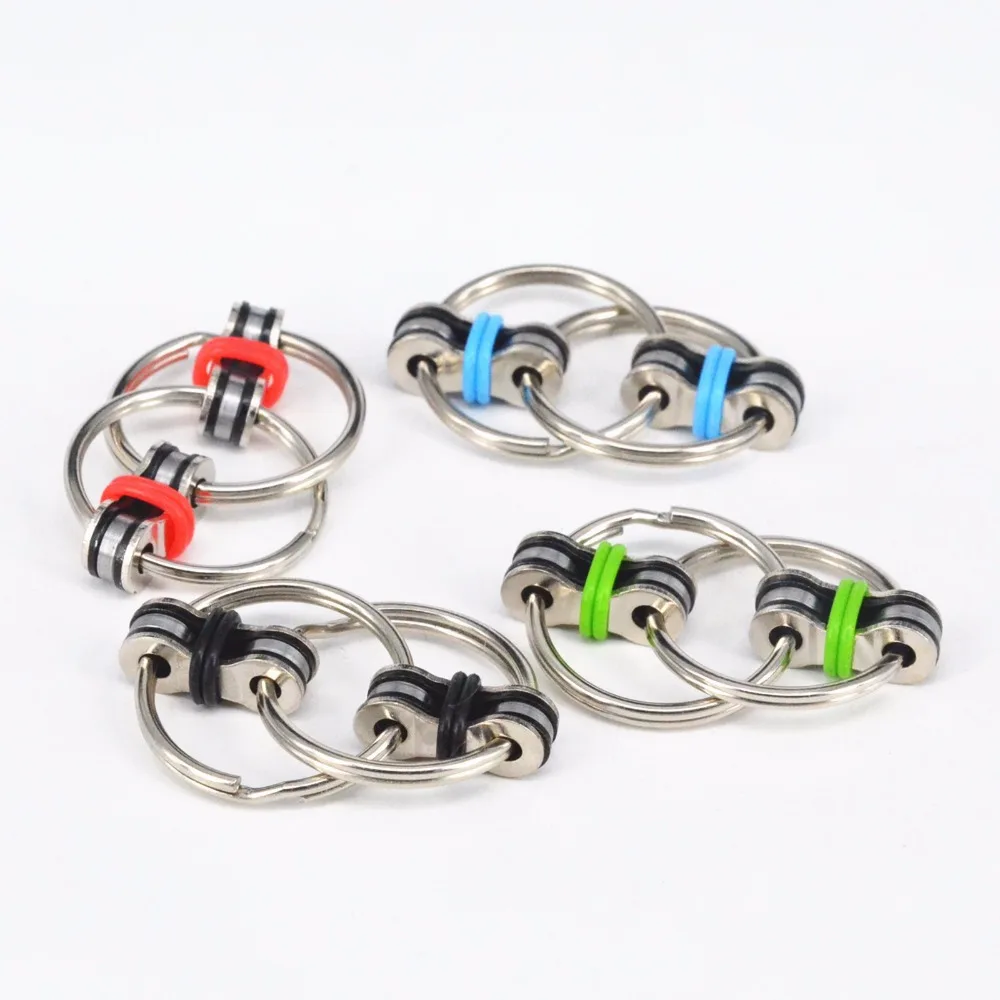 

Metal Fidget Finger Cube Key Ring High Speed Rotation Hand Fidget Metal Spinner Anti Stress Toys Christmas Baby Birthday Gifts