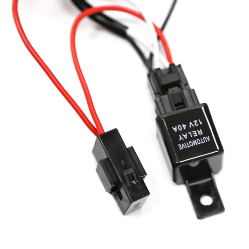 35w Wiring Harness Kit Line 40A 12V Switch Relay Harness For Two LED Light Bar (10)