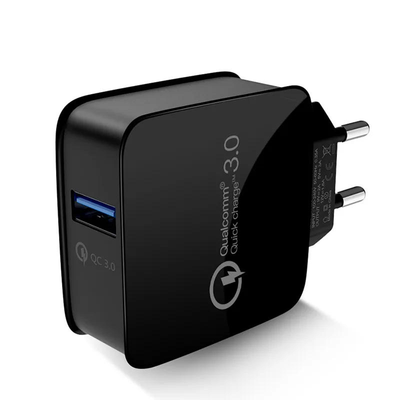 

5V 3A QC 3.0 USB Charger for iPhone X Qualcomm Quick Charger 3.0 Wall Charger EU US Adapter for Samsung S9 Mobile Phone Charger