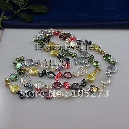 A1125# Горячая Распродажа жемчужное ожерелье из жемчужных монет модные ювелирные изделия Новые женские ювелирные изделия Жемчужное ожерелье
