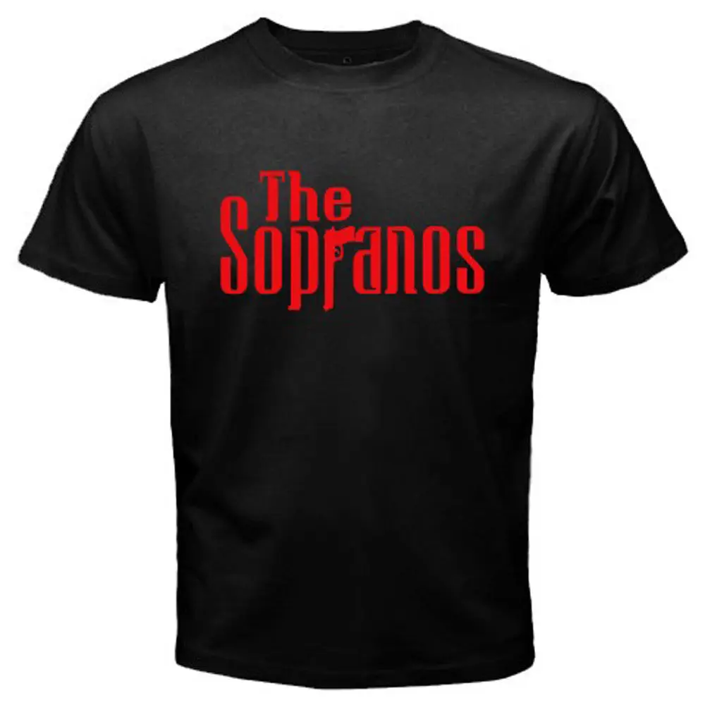 

New The Sopranos Crime Drama TV Series Logo Men's Black T-Shirt Size Cool Casual pride t shirt men Unisex Fashion tshirt