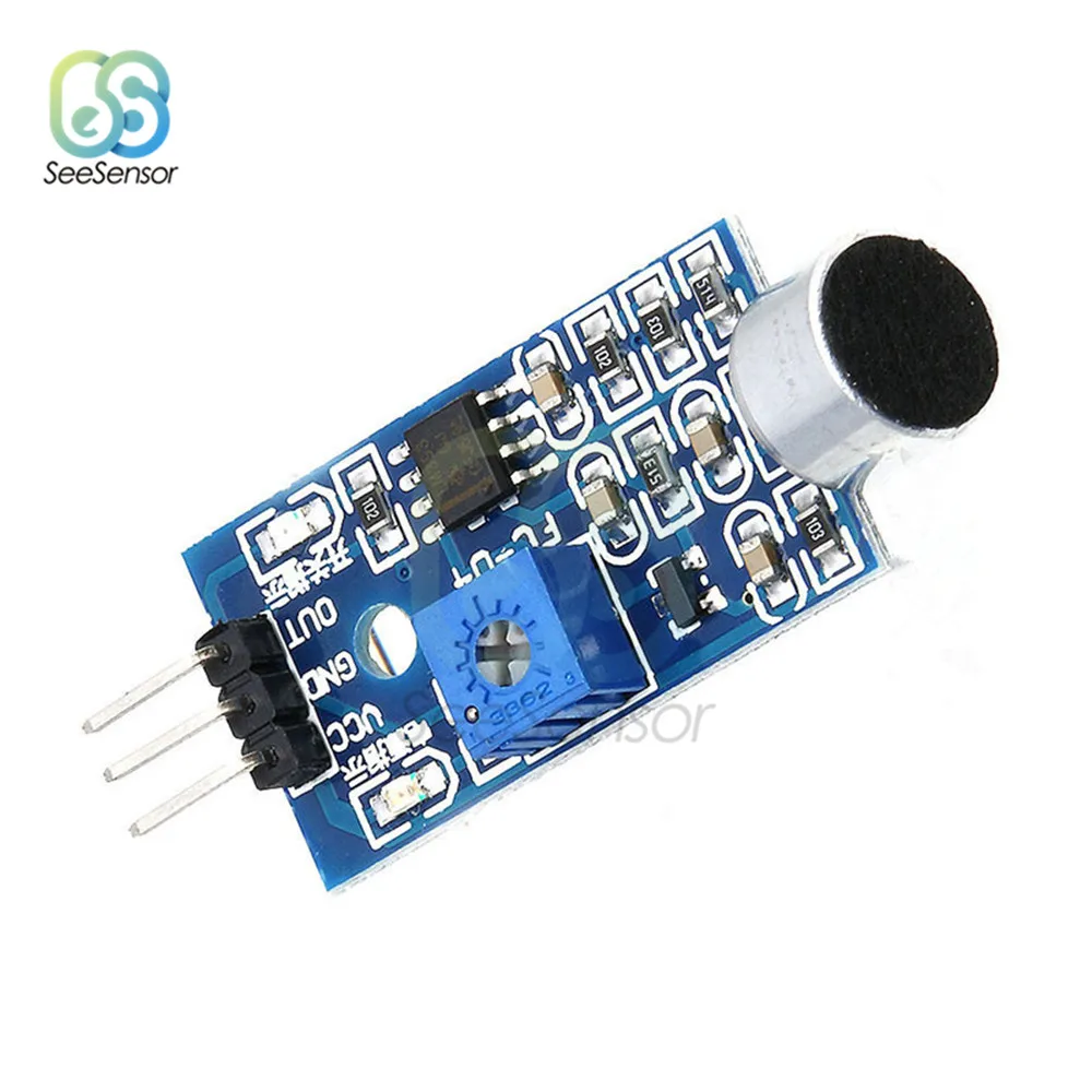 Микрофон голосовой звук обнаружения сенсор модуль сенсор Высокая чувствительность обнаружения переключатель обнаружения блок питания для Arduino