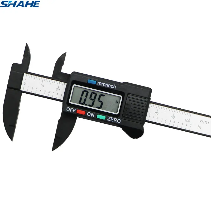 

shahe new 100 mm Vernier Digital Electronic Caliper Ruler Carbon Fiber Composite Vernier Calipers Micrometer Measuring Tools