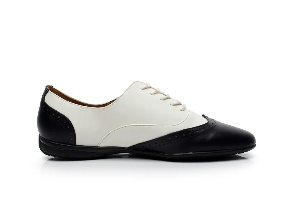 Обувь для сальсы из натуральной кожи под заказ, мужская черно-белая обувь для латинских танцев, Современная обувь на плоской подошве для мальчиков, VA30 1644