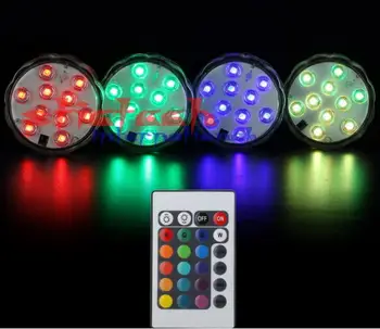

by dhl or ems 100 sets 10 LED Wedding Decoration Waterproof Submersible LED Party LED Light With Remote For Christmas Decor