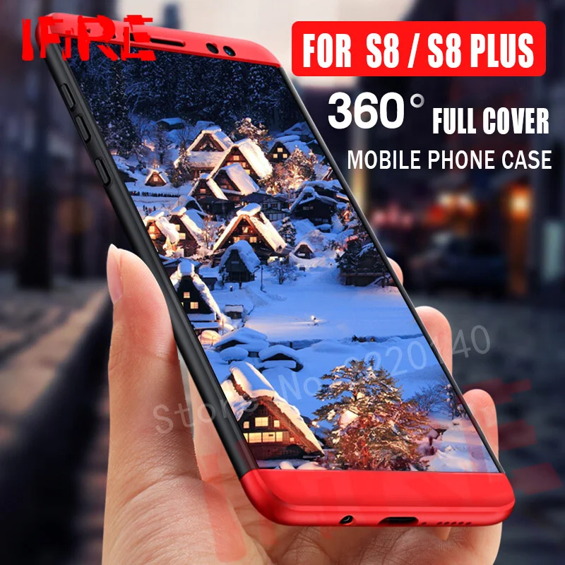 360 Full Body Hard Back Protection Cover cases For Samsung Galaxy S8 Plus S6 S7 Edge Case Luxury Scrub Note 8 |
