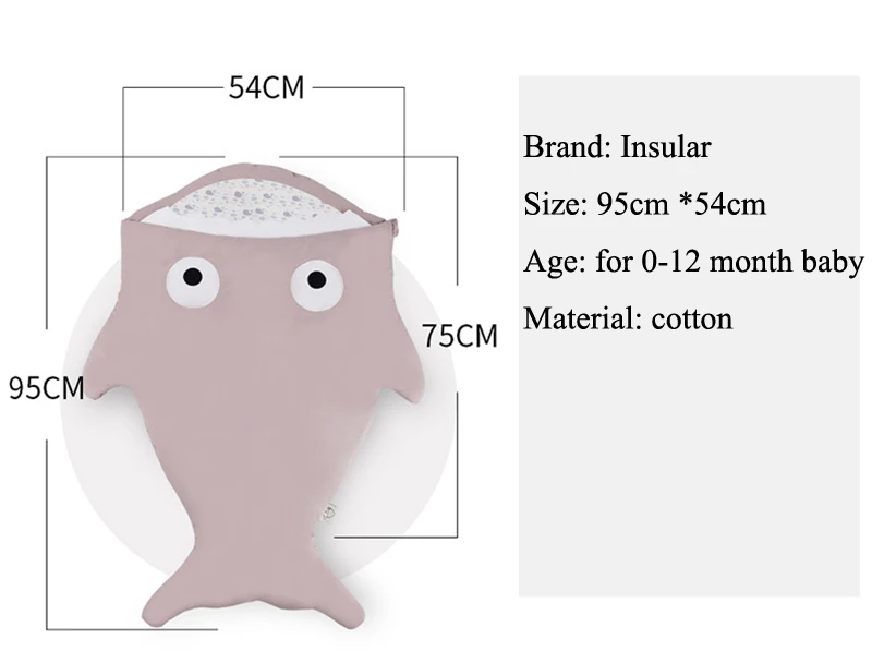 Детский спальный мешок Акула Зима толстый конверт спальные мешки для коляски новорожденных спальные мешки забавные пеленки обёрточная бумага