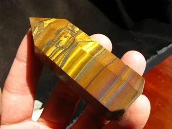 

50g natural tiger eye quartz crystal point Promotions free shipping